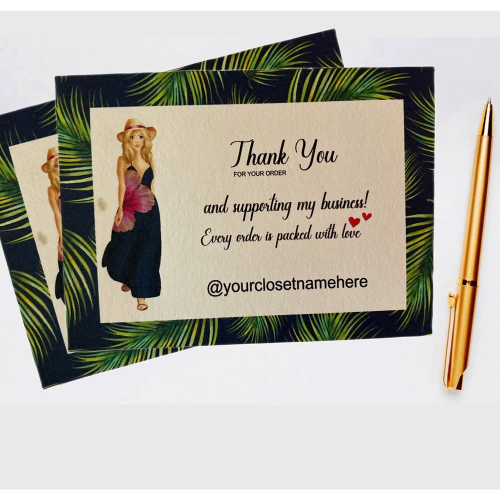 Poshmark Boutique  Card, Custom Boutique Card, Thank You Note Insert Customer
